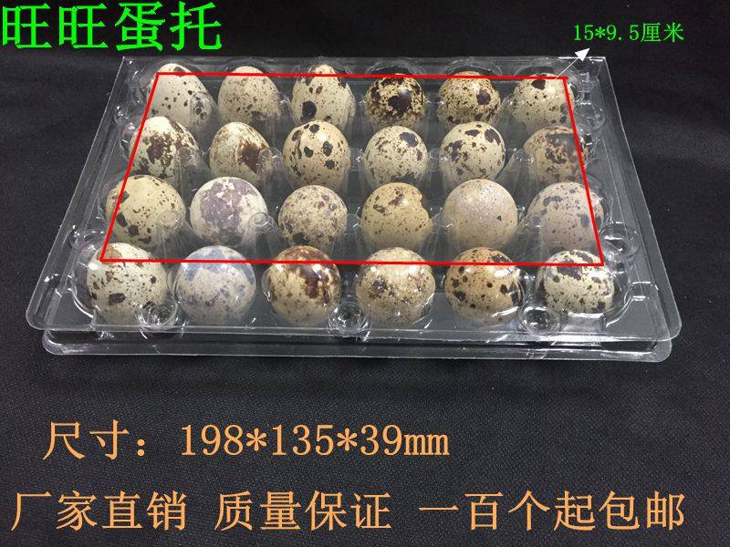 Factory direct sale 24 quail egg tray plastic packaging box disposable blister transparent egg tray