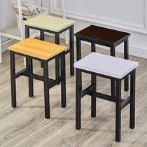 Simple chair stool thickened dormitory student training simple square stool dining stool colored home stool adult high stool