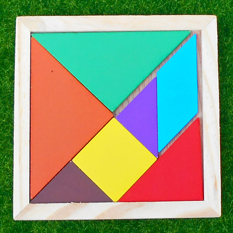 Children's puzzle Seven Smart Board Building Blocks Baby Brain Power Development Toy Wooden Jigsaw Puzzle Version Kindergarten Student Gift