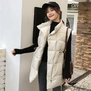 Áo vest cotton nữ dài vest mùa thu và mùa đông phiên bản mới của Hàn Quốc