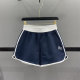 Contrast Color Casual Shorts Women's Sports A-Line Wide Legs