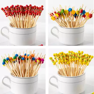 Cold dishes decorative art bamboo sticks, Fruit Sticks, Fruit Sticks, dishes, decorations, cold dishes, creative toothpicks, one-time