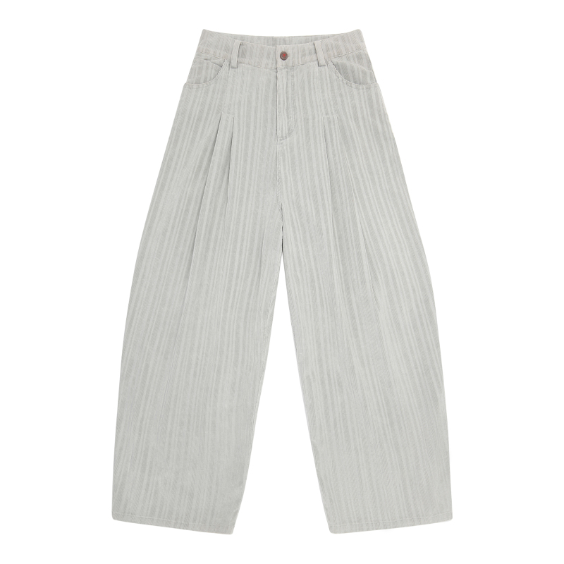 【Lnm】Lame Need Moola Dyed Corduroy Wide-Leg Pants 11-Gauge Combed Woven Striped Trousers 【Lnm】Lame Need Moola Dyed Corduroy Wide-Leg Pants 11-Gauge Combed Woven Striped Trousers