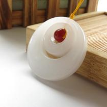 Xinjiang Hetian Jade Kunlun white jade pendant safe buckle