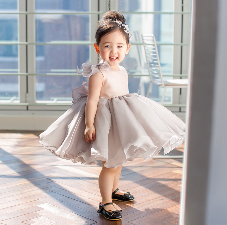 Princess dress girls dress children evening dress catwalk flower girl host piano performance dress wedding dress autumn