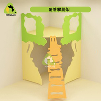 Boutique corner climbing frame Early teaching Sensory Fitness Training Indoor Corner Climbing Frame Wooden Wall Rock Climbing Frame