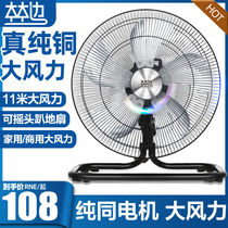  Linbian powerful electric fan Shaking his head lying on the floor fan Tabletop electric fan Household floor fan Commercial industrial fan Big wind
