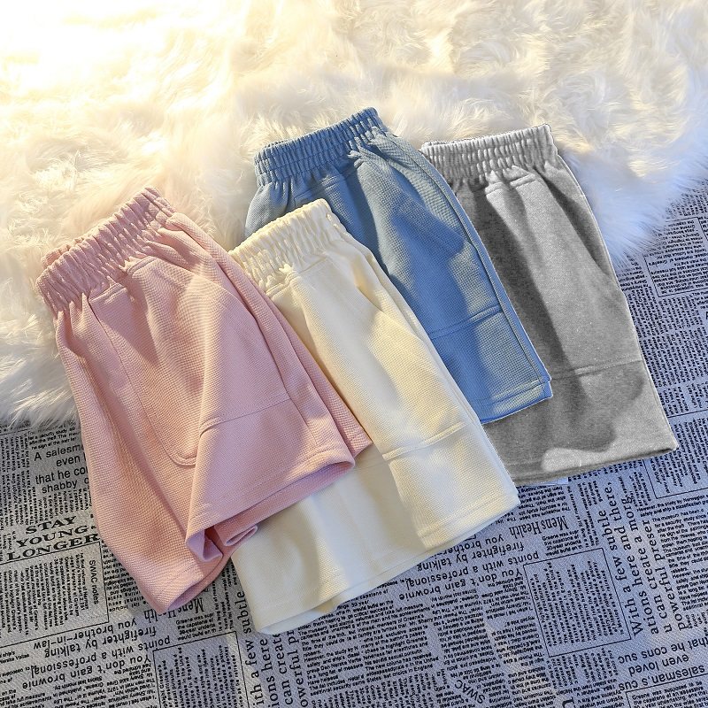Cotton summer gray casual sports shorts women's summer loose home pajama pants thin section outer wear shopping thin pants