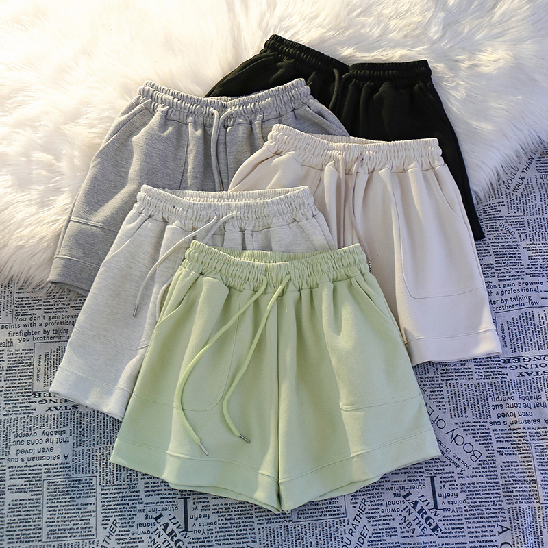 Casual Sports Shorts for Women, Summer Thin White A-Line High-Waisted Wide-Leg Cargo Pants, Petite Athletic Pants Casual Sports Shorts for Women, Summer Thin White A-Line High-Waisted Wide-Leg Cargo Pants, Petite Athletic Pants