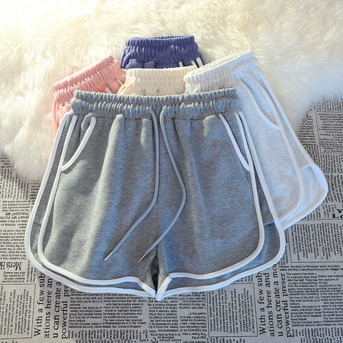 Летние розовые шорты для отдыха, комфортные штаны, свободный крой, для бега