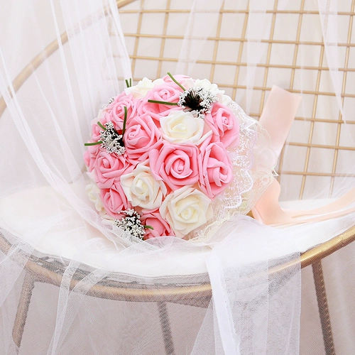 Корейская невеста Букет Свадебная роза в европейском стиле цветочный букет симуляция цветочный мяч Фотография