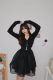 Laying egg meow original design swan yarn romantic and sweet hollow bandage organza waist suspender skirt dress