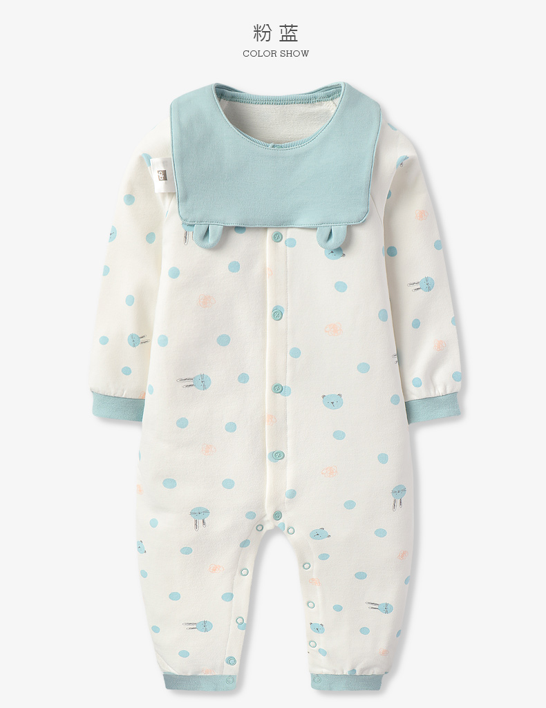 Cậu bé ngoan, quần áo trẻ em, mùa thu đông, em bé nam và nữ, jumpsuit dài tay, trang phục trẻ em vừa và nhỏ, jumpsuit, áo choàng bodysuit bé trai 0-24 tháng