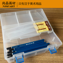 711 oversized two-layer plastic pencil box pencil case storage box storage box plastic box multi-function