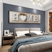 Bedroom decoration painting bedside modern simple and warm wedding room background wall murals Nordic style room master bedroom hanging painting