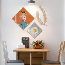 Nordic restaurant decorative painting dining table background wall hanging painting creative modern minimalist dining room kitchen murals light luxury