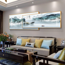 Hina Baichuan New Chinese style overlay painting in living room decoration painting modern light sofa background wall hanging painting mural