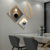 Light Extravagant Restaurant Decoration Painting With Clock Upscale Composition Hanging Painting Modern Minima Creative Dining Room Table Wall Decoration