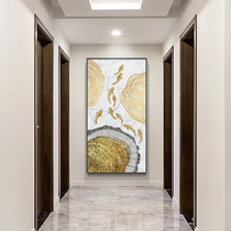 Jiuyu Ju Cai Xuan decorative painting living room aisle hanging painting corridor Vertical mural entrance porch background wall decoration