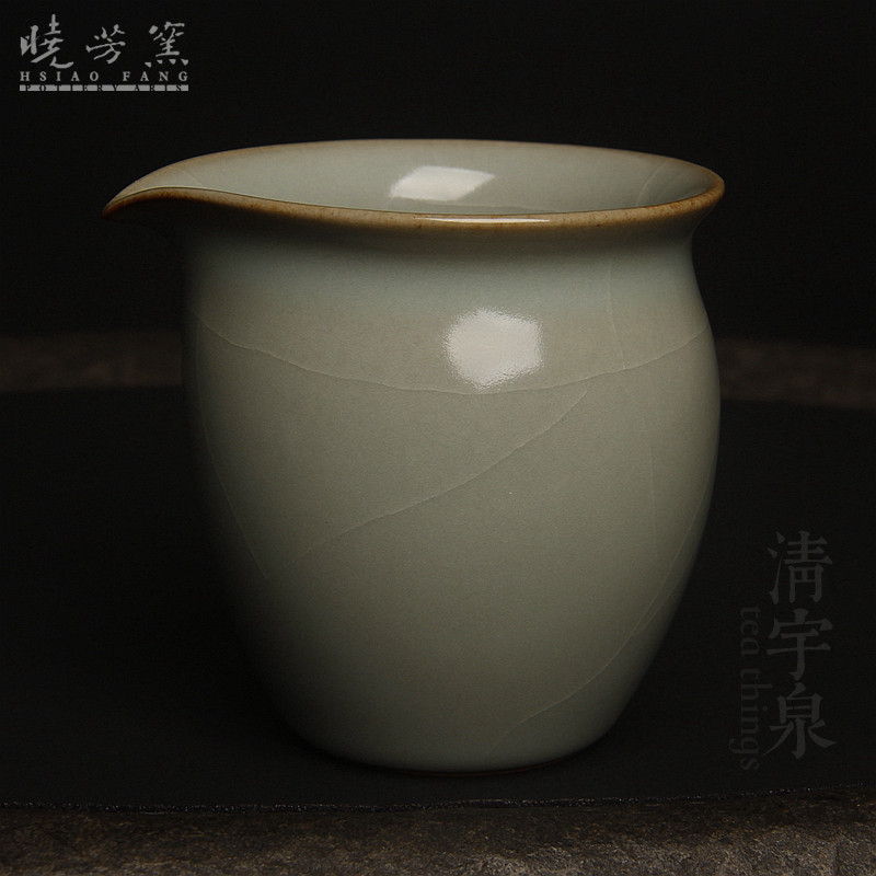 Taiwan's Cai Xiaofang Ru Kiln Powder Green Eagle Mouth Tea Sea Justice Cup Xiaofang Kiln Ru Porcelain Open Sheet No. 2 Gongcup
