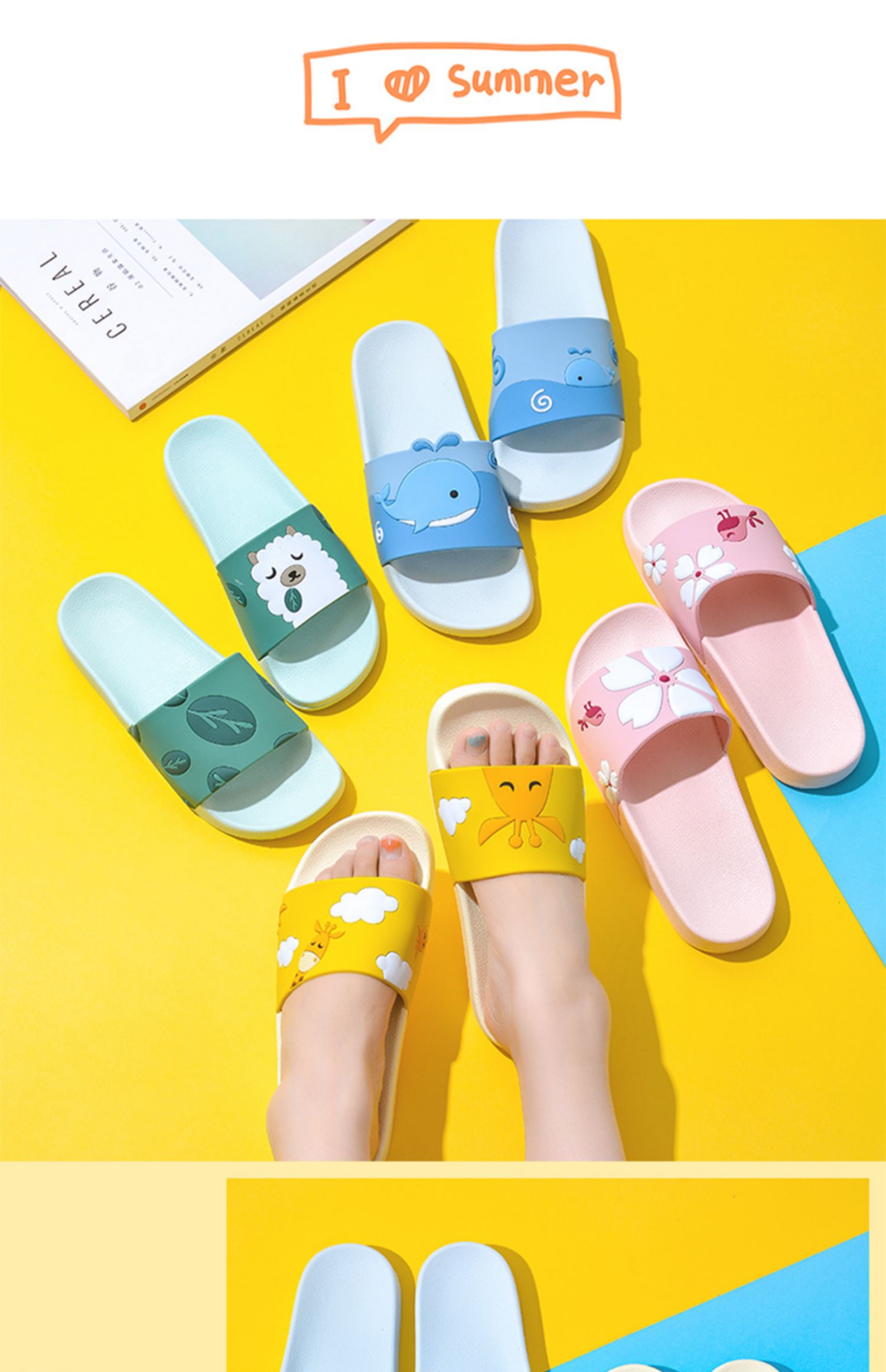 Dép đi trong nhà mùa hè nữ chống trượt trong nhà dép đi trong nhà và dép đi trong nhà đôi 2019 phiên bản mới của Hàn Quốc đế mềm - Trang chủ dép đi trong nhà lock&lock