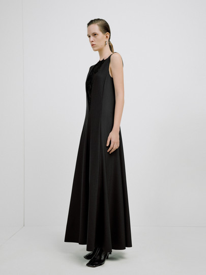 [Elite Wardrobe Series] Edition Autumn New Lace Patchwork Flared Dress Ebd3Drs026