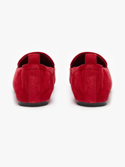 Edition Loafers Women's Winter New Retro Square Toe Cowhide Suede Flats Shoes Ebd4Shs011