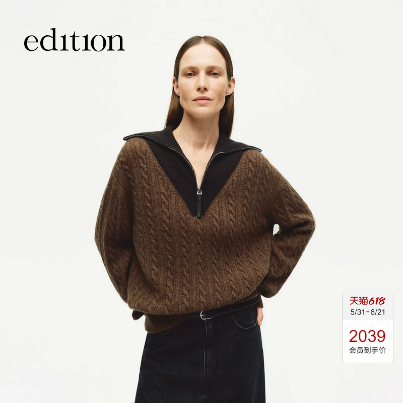 Edition Sweater Women 2025 Winter New Style Navy Collar Yak Wool Vintage Sweater Ebe4Swt014 Edition Sweater Women 2025 Winter New Style Navy Collar Yak Wool Vintage Sweater Ebe4Swt014