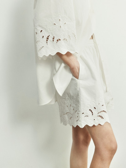 Edition× Sea Joint Series 2025 Autumn New Hollow Embroidery Shorts Ebe3Sot011