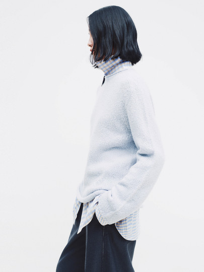 Edition Casual Pants for Women 2026 Spring New Style Color-Blocking Thread Cut Edge Wool Blend Wide-Leg Pants Ebf1Pat031