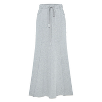 edition skirt womens 2024 spring new elastic waist long fishtail sports skirt EBD1SKTT09