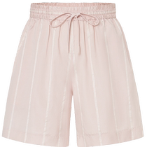 edition shorts womens 2024 spring new elastic waist pink striped mulberry silk shorts EBD1SOTT04