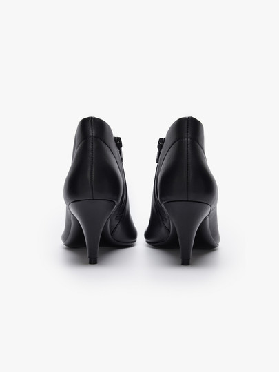 Edition High-Heeled Short Boots for Women 2025 Autum New Style Ankle-Covering Goatskin Genuine Leather Boots Ebe3Shs013