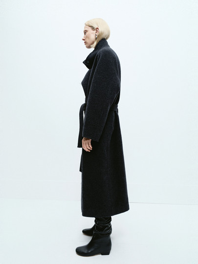 Edition Woolen Coat for Women Winter New Style Yak Wool Woolen Waist-Cinching Jacket Ebd4Ovc006