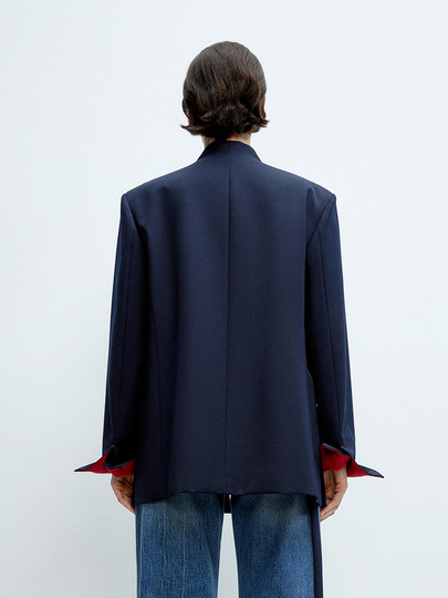 Edition suit jacket women's 2025 spring new new Chinese style strap female gentleman's suit EBE1BLA016