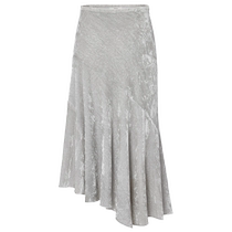 edition irregular velvet fishtail skirt womens 2023 spring new drape skirt EBC1SKT006