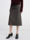 Edition Skirt for Women 2025 Autum New Style Pleated A-Line Silk Wool Skirt with Belt Ebe3Skt041