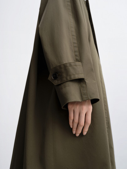 [Same Style as Dong Jie] Edition2025 New Autumn Long Trench Coat with Shirt Collar Ebe3Trc008