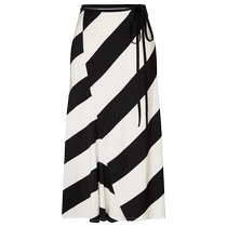 edition diagonal striped a-line long skirt for women 2023 summer new romantic holiday style skirt EBC2SKTT12
