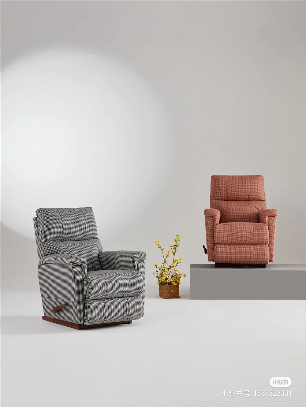 lazboy lezhibao coco lazy sofa LZ360 lady lady houndstooth functional single chair