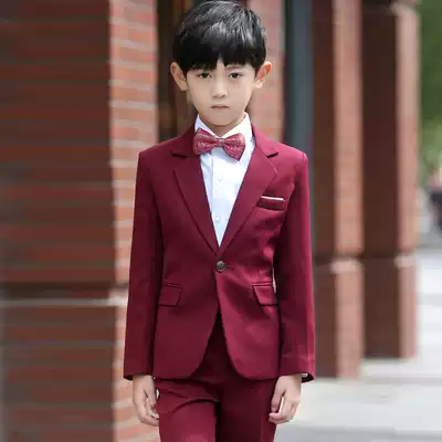 Children's suit suit dress Boy small suit Baby piano catwalk costume Flower girl dress Male performance costume Autumn