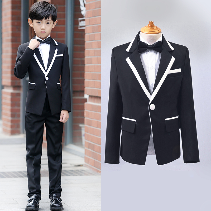 Children's suit dress Men's suit Children's middle and large children's catwalk flower girl dress Boy small suit baby three-piece set