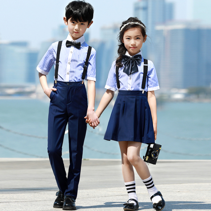 Children's performance clothes primary school class chorus performance clothes boys and girls dress suits holding baby bag pants garden clothes autumn