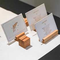 Solid wood postcard holder base vertical desktop inclined card holder wooden photo holder Polaroid card holder stand