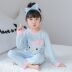 Langboer childrens pajamagirl mùa xuân và mùa thu set cô gái dễ thương công chúa gió trong dài tay con trai mùa xuân con 