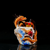 Zodiac Dragon Year Hong Kong Handmade Ceramics National Wind Birthday Gift Elders wishing to lead the Art and Wine Office of the Merchants Collection