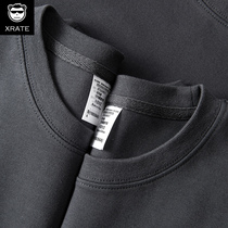 Grey Sweater Mens Fall Slim 300g Heavy Dark Night Grey Round Collar Blouse Loose Big Code Pure Color Mens Jacket