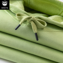 Even cap sweatshirt male winter 2021 new ins tide pure color large size blouse 400g heavy lbs plus suede thickened jacket