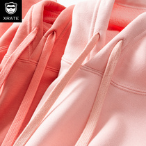 Gush thicken dressing woman 2021 new autumn and winter even cap lady blouse bf Lazy Wind with Loose Pink Hoodie Tide