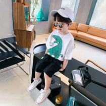 Left West childrens clothing Boys T-shirt short-sleeved summer childrens top Korean version of the tide of the ocean in the big childrens summer 2021 new